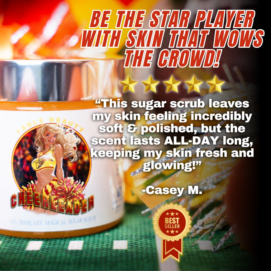 The Cheerleader - Polish & Pamper Duo - Juicy Mandarin, Honeysuckle Buds, and Gentle Sandalwood