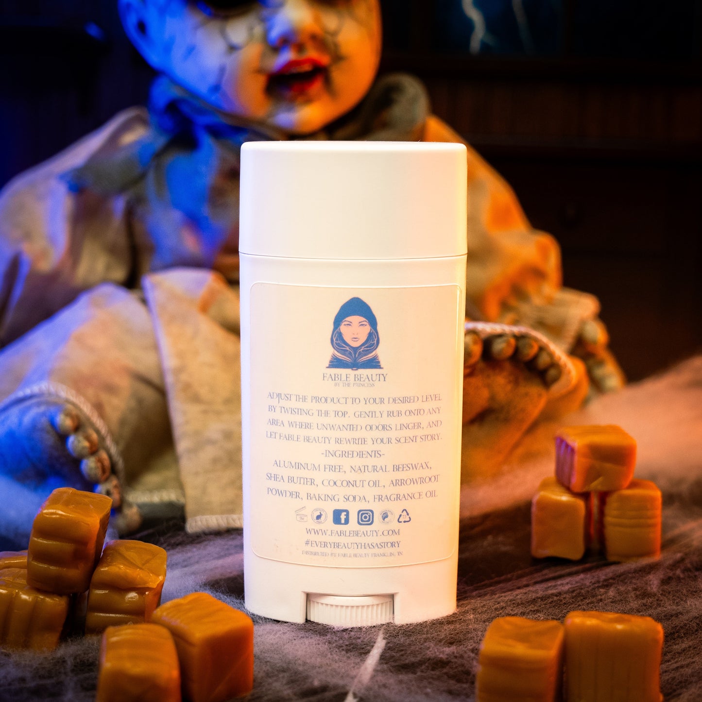 Doll Face - Natural Deodorant - Butterscotch Candies, Decadent Caramel, Flaky Sea-Salt