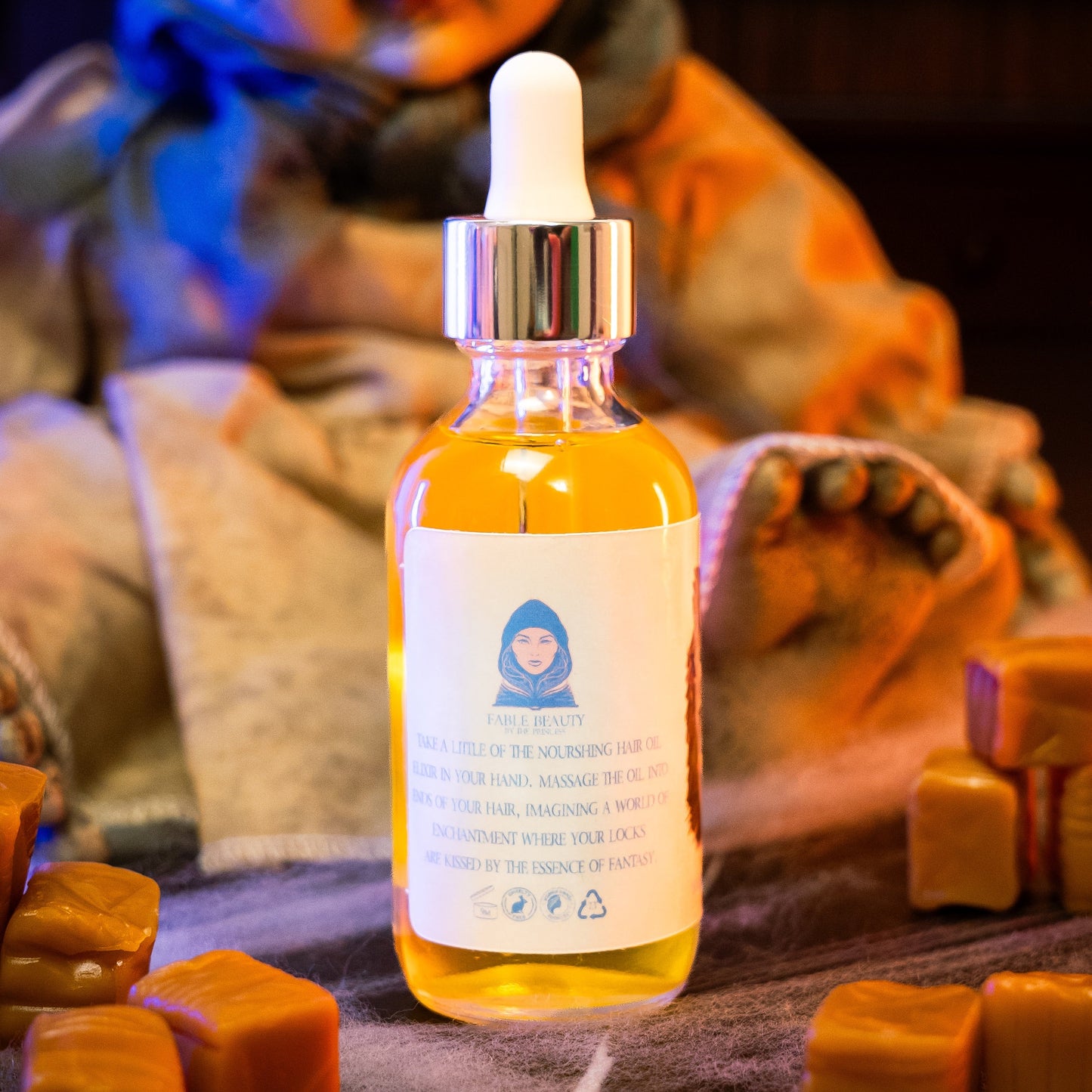 Doll Face - Hair Oil Elixir - Butterscotch Candies, Decadent Caramel, Flaky Sea-Salt