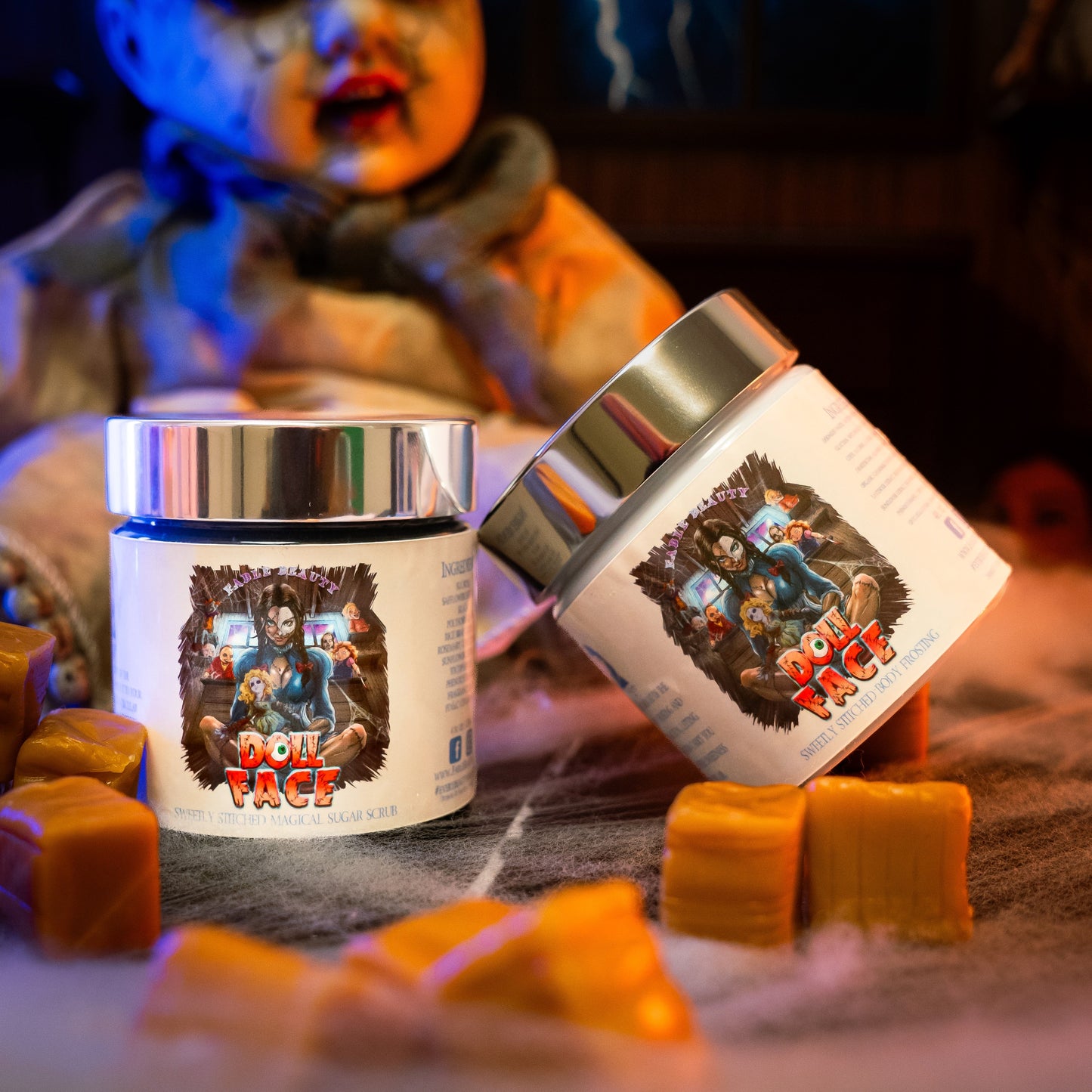 Doll Face - Polish & Pamper Duo - Butterscotch Candies, Decadent Caramel, Flaky Sea-Salt