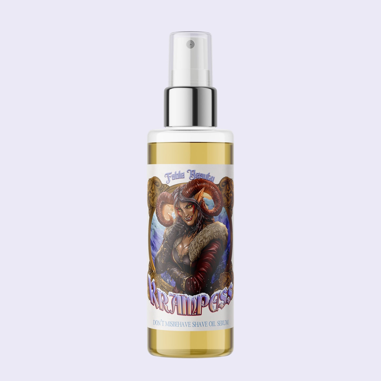 Krampess - Shave Oil Serum - Dark Evergreens, Winter Berries, Icy Musk, Snow Covered Peaches