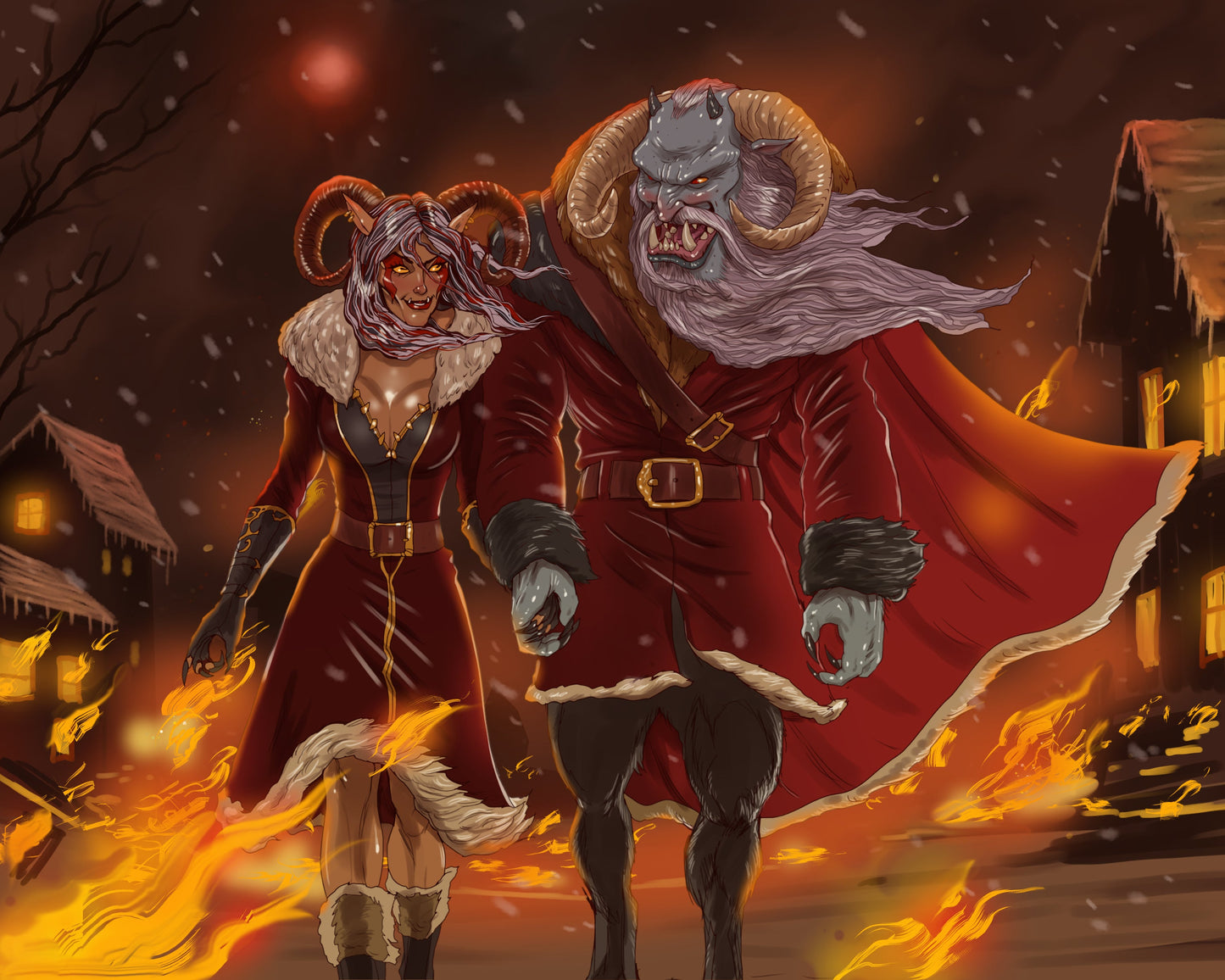 Krampess - Body Frosting - Dark Evergreens, Winter Berries, Icy Musk, Snow Covered Peaches