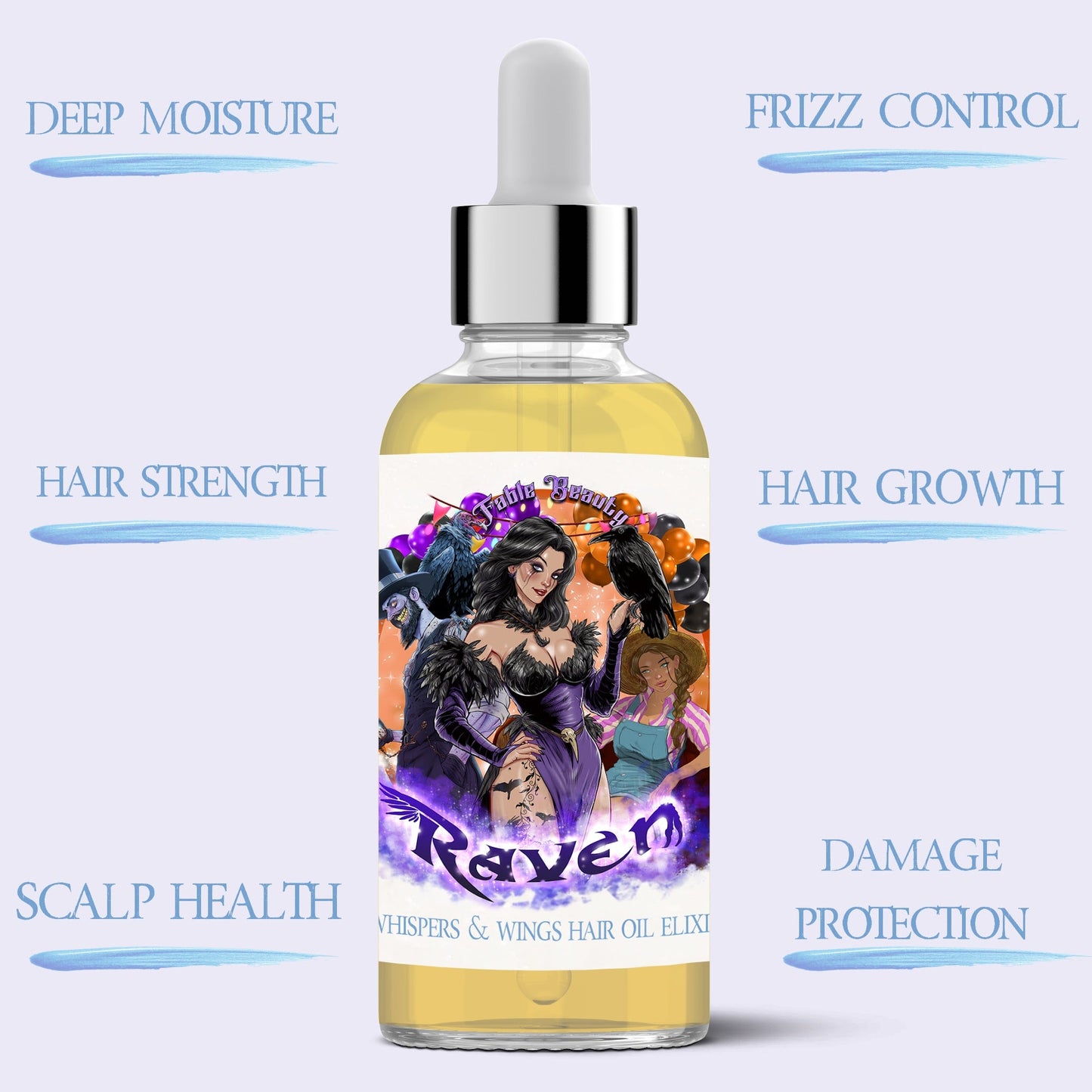 Raven - Hair Oil Elixir - Fresh Gingerbread, Bourbon Soaked Vanilla, Sugary Icing