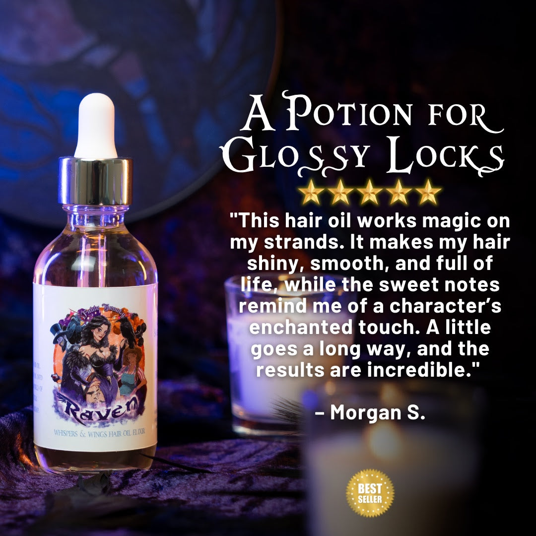 Raven - Hair Oil Elixir - Fresh Gingerbread, Bourbon Soaked Vanilla, Sugary Icing