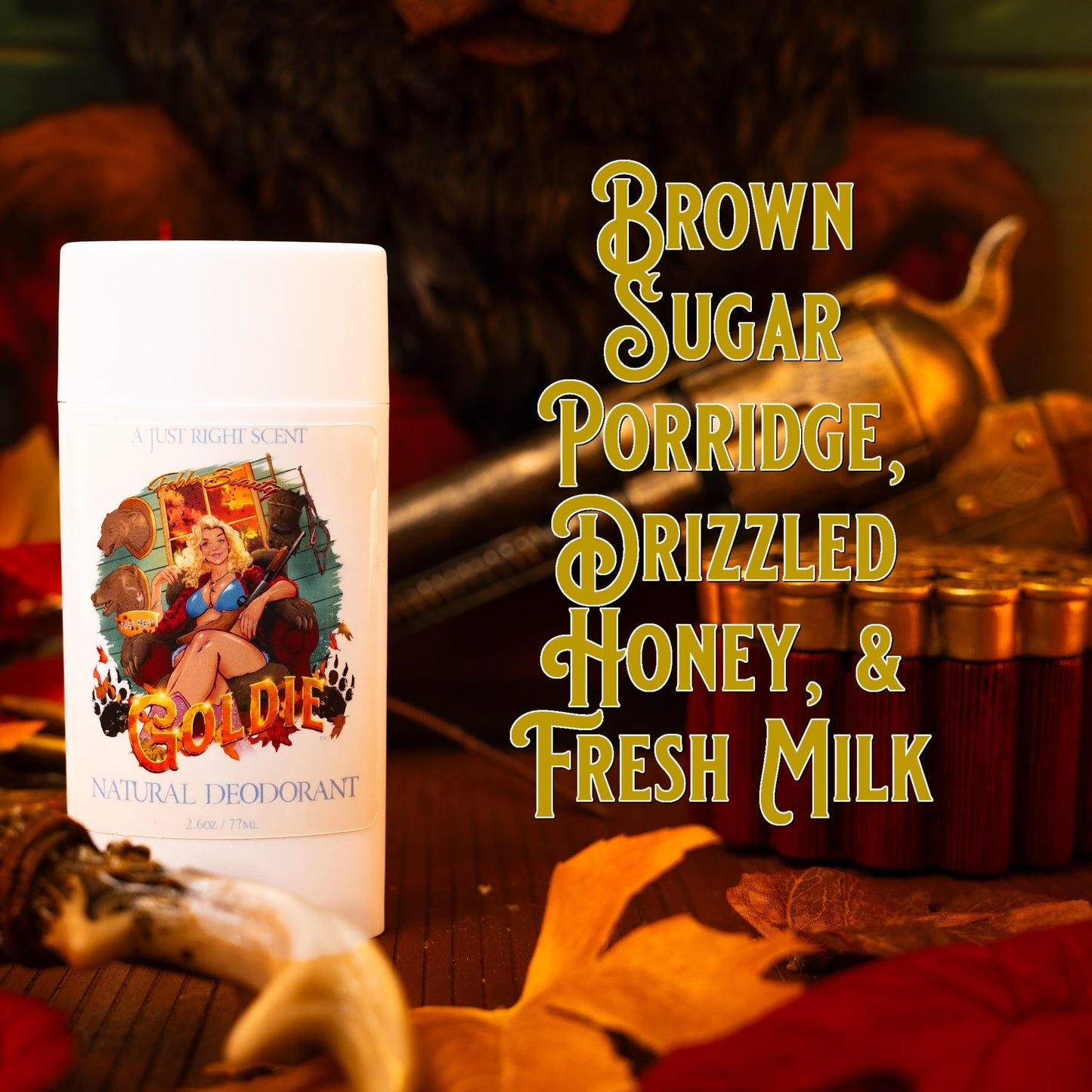 Goldie - Natural Deodorant - Brown Sugar Porridge, Drizzled Honey, Fresh Milk
