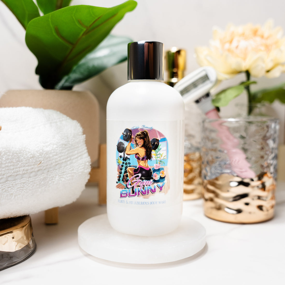 The Gym Bunny Flirty & Fit body wash for a post-workout shower
