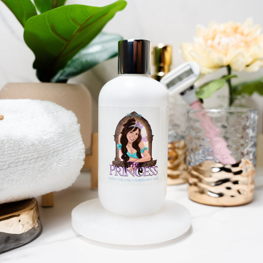 The Princess Happily Ever After sulfate-free body wash bottle from Fable Beauty