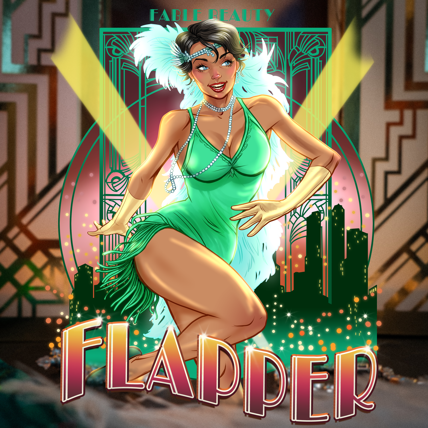 Flapper - Golden Mimosa Fizz, Rouge Raspberries, Satin Vanilla Cream