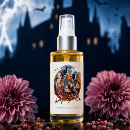 Slayer - Shave Oil Serum - Blood-Kissed Dahlia, Piercing Pink Pepper, Decadent Almond Cream