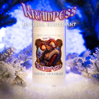 Krampess - Natural Deodorant - Dark Evergreens, Winter Berries, Icy Musk, Snow Covered Peaches