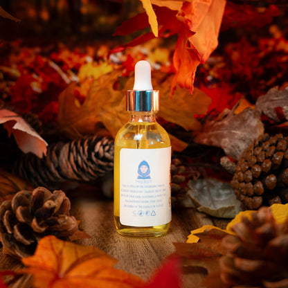 Autumn - Hair Oil Elixir - Cinnamon Apples, Fallen Leaves, Orange Peel