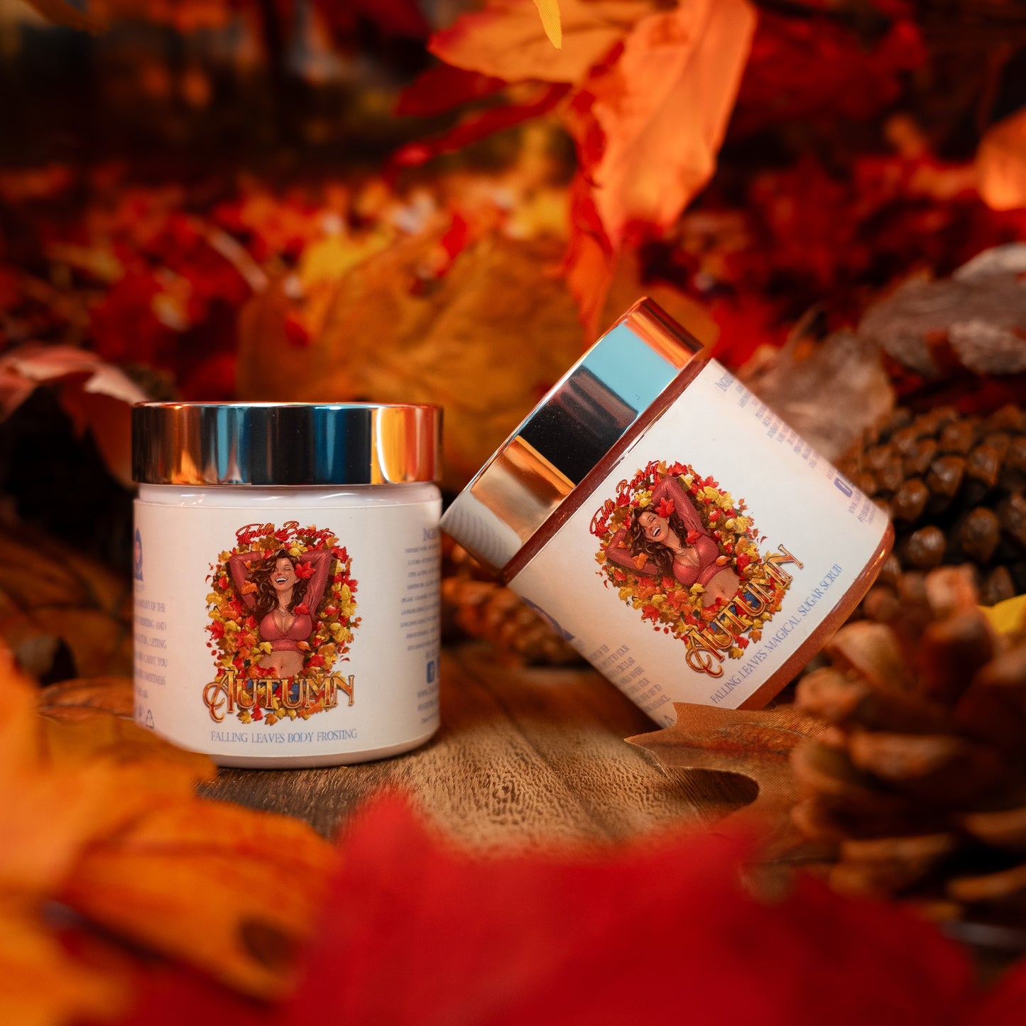 Autumn - Polish & Pamper Duo - Cinnamon Apples, Fallen Leaves, Orange Peel