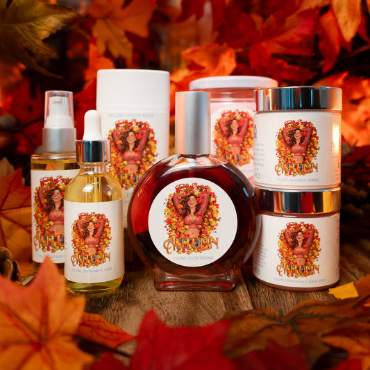 Autumn - Beauty Box w/ Candle - Cinnamon Apples, Fallen Leaves, Orange Peel