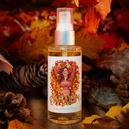 Autumn - Shave Oil Serum - Cinnamon Apples, Fallen Leaves, Orange Peel