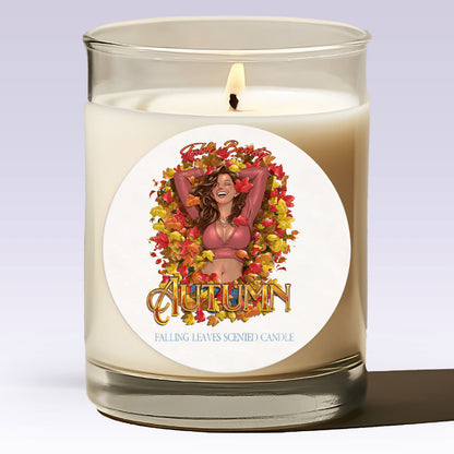 Autumn - Beauty Box w/ Candle - Cinnamon Apples, Fallen Leaves, Orange Peel