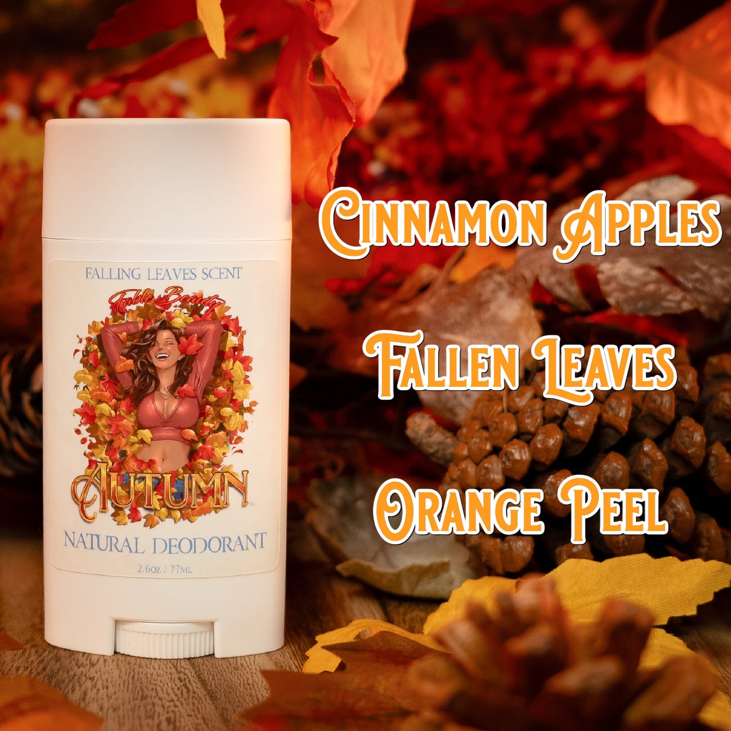 Autumn - Natural Deodorant - Cinnamon Apples, Fallen Leaves, Orange Peel