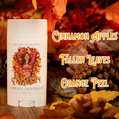 Autumn - Natural Deodorant - Cinnamon Apples, Fallen Leaves, Orange Peel