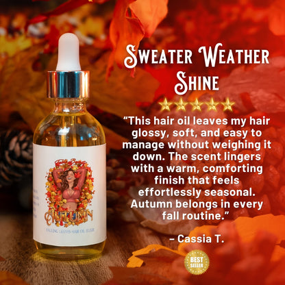 Autumn - Hair Oil Elixir - Cinnamon Apples, Fallen Leaves, Orange Peel