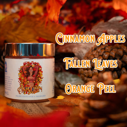 Autumn - Magical Sugar Scrub - Cinnamon Apples, Fallen Leaves, Orange Peel