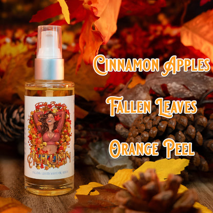 Autumn - Shave Oil Serum - Cinnamon Apples, Fallen Leaves, Orange Peel