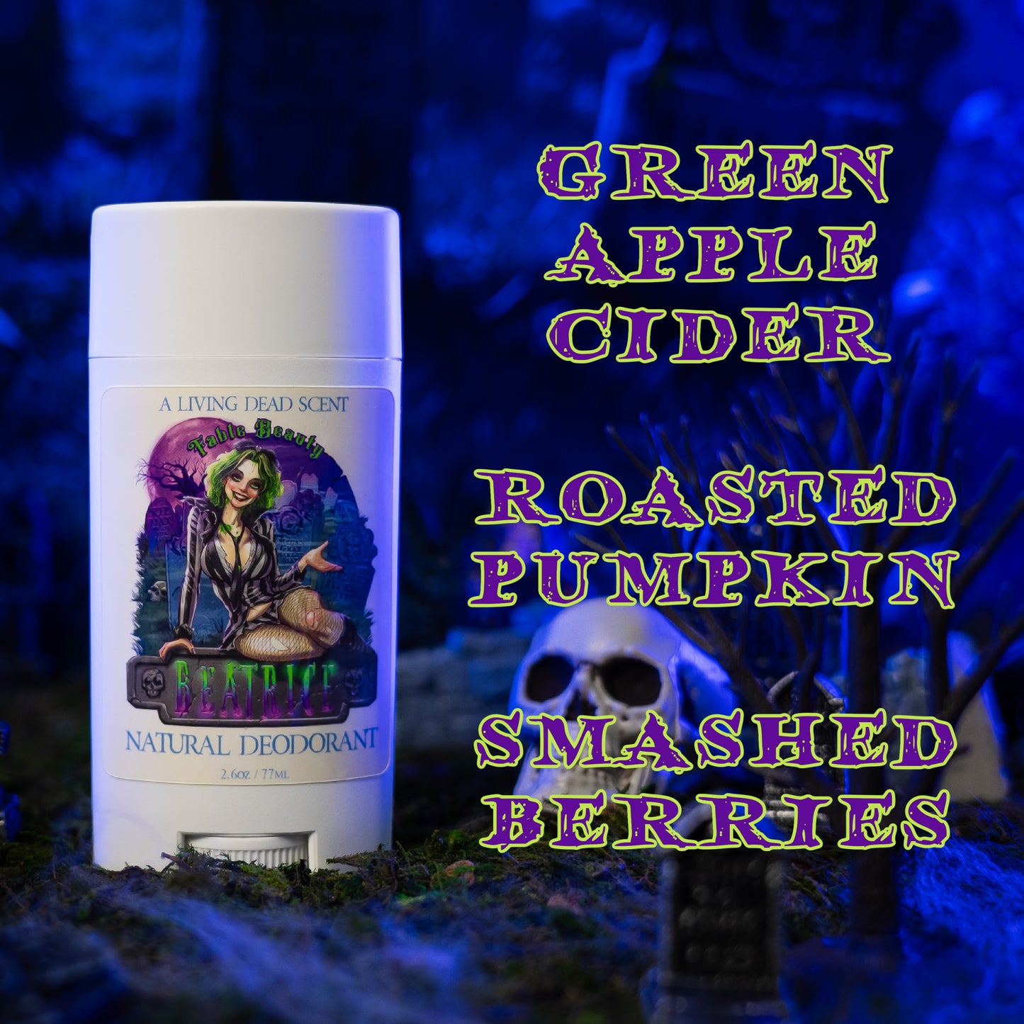 Beatrice - Natural Deodorant - Green Apple Cider, Roasted Pumpkin, Smashed Berries