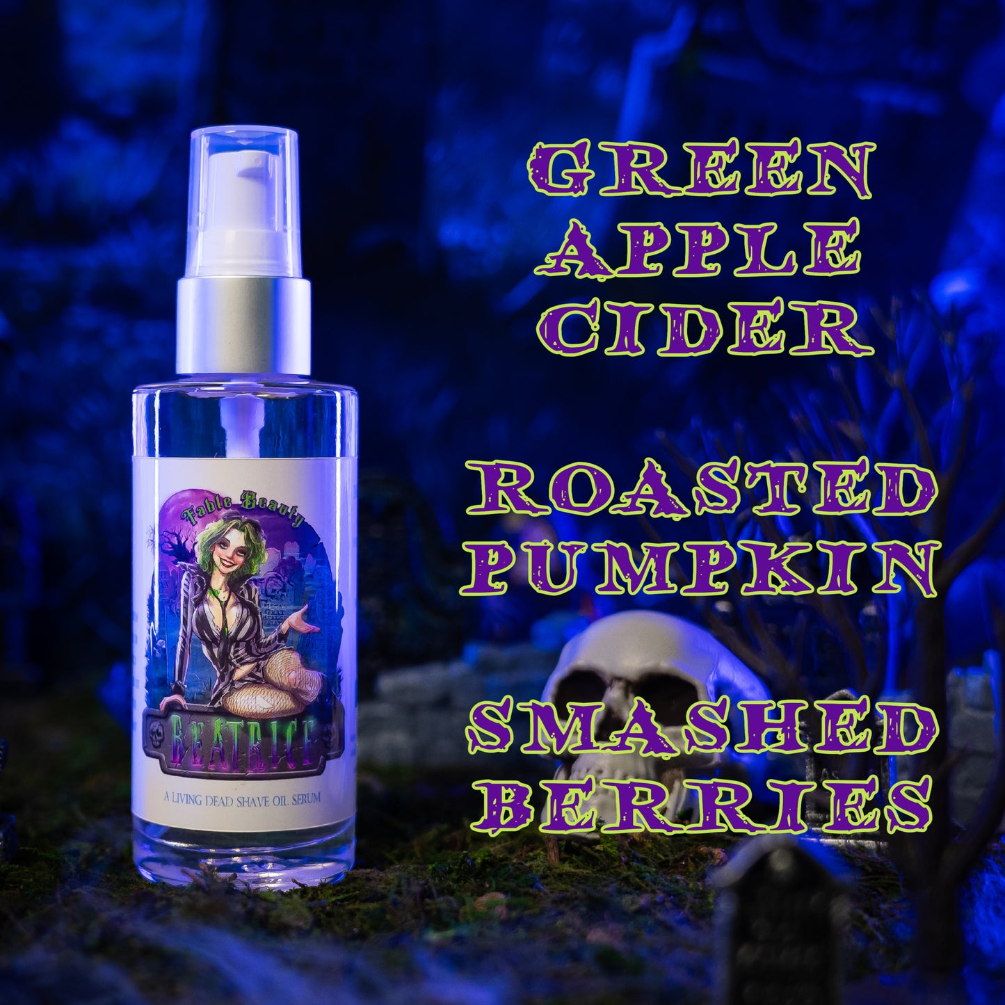 Beatrice - Shave Oil Serum - Green Apple Cider, Roasted Pumpkin, Smashed Berries