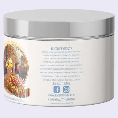 The Cheerleader - Body Frosting - Juicy Mandarin, Honeysuckle Buds, and Gentle Sandalwood