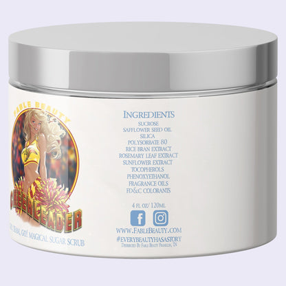 The Cheerleader - Magical Sugar Scrub - Juicy Mandarin, Honeysuckle Buds, and Gentle Sandalwood