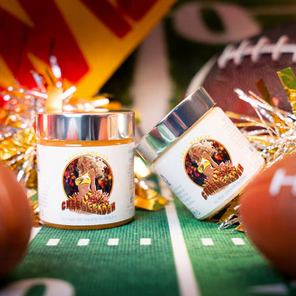 The Cheerleader - Polish & Pamper Duo - Juicy Mandarin, Honeysuckle Buds, and Gentle Sandalwood