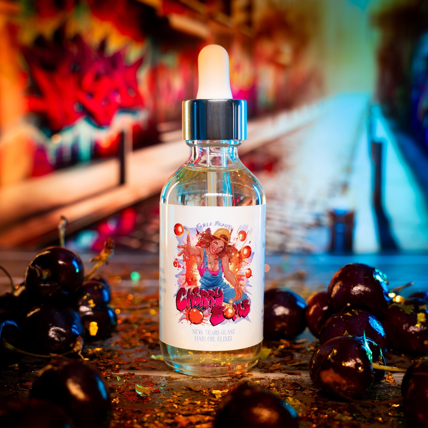 Cherry Bomb - Hair Oil Elixir - Cherry Jubilee, Vanilla Cream Soda, Sparkling Pomegranate