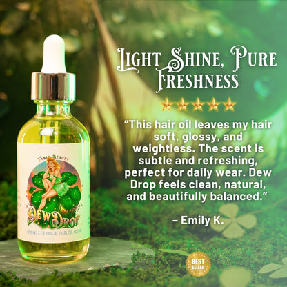 Dewdrop - Hair Oil Elixir - Sweet Honeydew, Dewy Cloverleaf, Fresh Cucumber