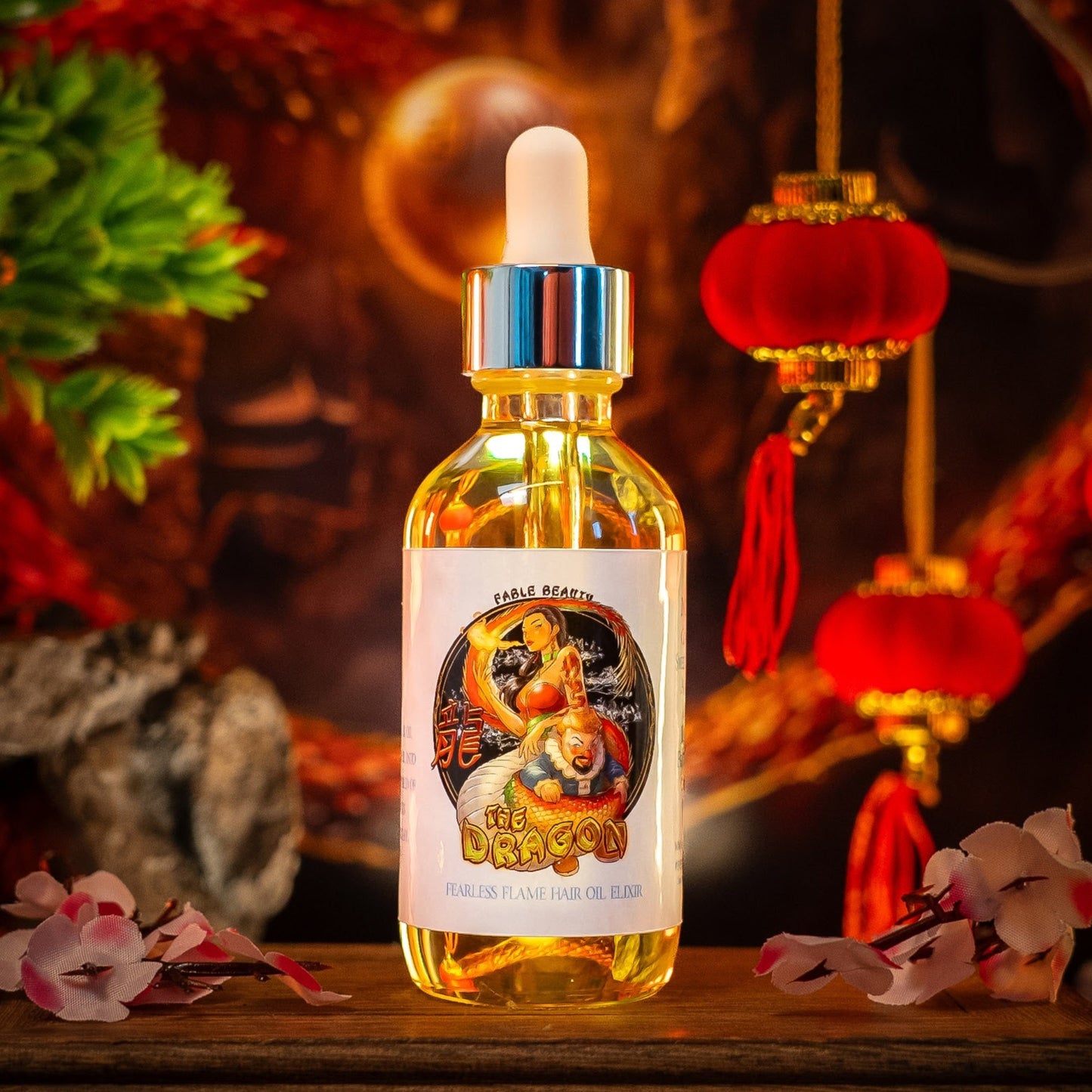 The Dragon - Hair Oil Elixir - Cherry Blossoms, Creamy Cocoa Butter, Soft Cashmere Woods