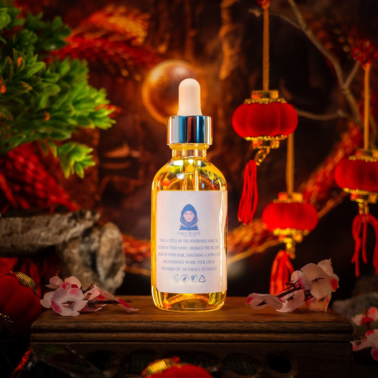 The Dragon - Hair Oil Elixir - Cherry Blossoms, Creamy Cocoa Butter, Soft Cashmere Woods