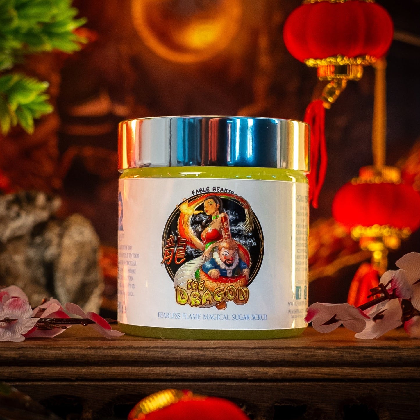 The Dragon - Magical Sugar Scrub - Cherry Blossoms, Creamy Cocoa Butter, Cashmere Woods