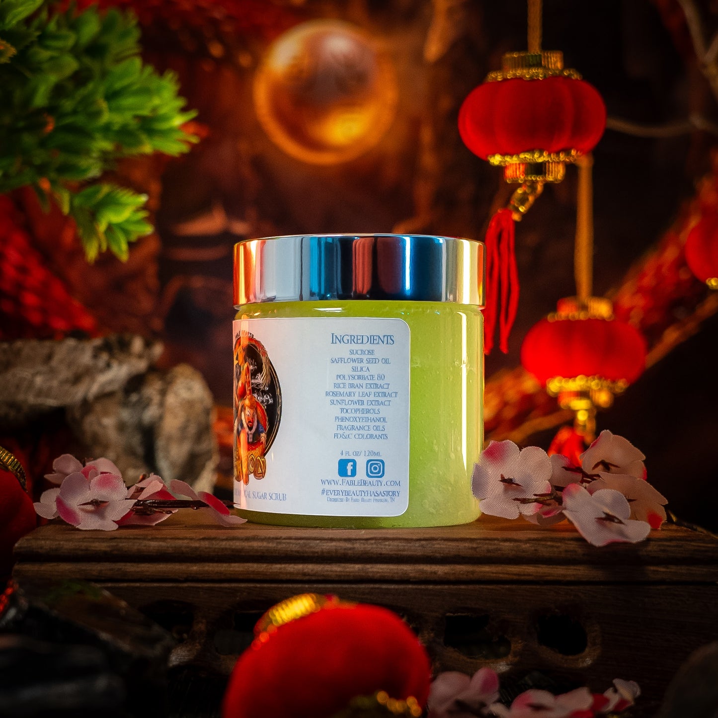 The Dragon - Magical Sugar Scrub - Cherry Blossoms, Creamy Cocoa Butter, Cashmere Woods