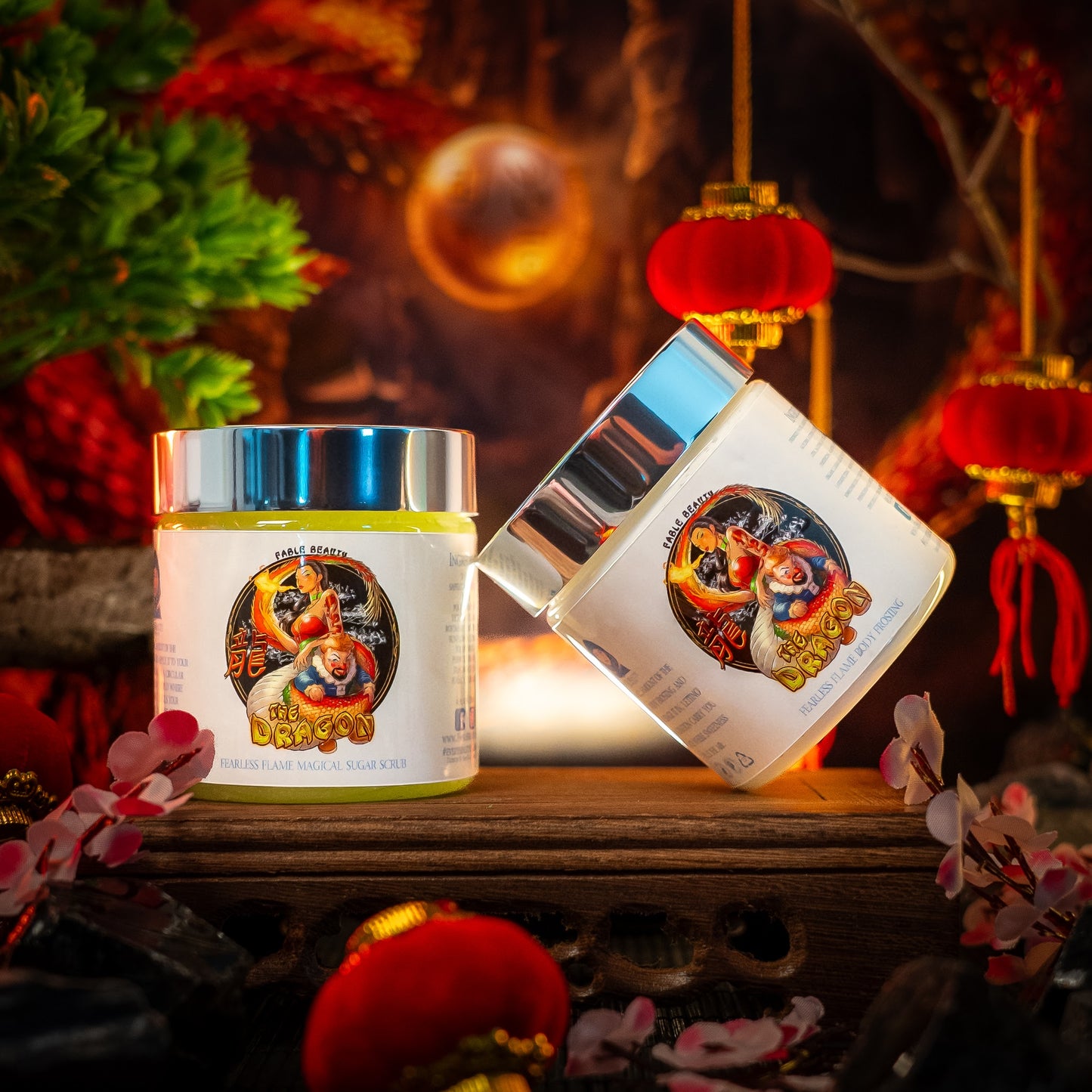 The Dragon - Polish & Pamper Duo - Cherry Blossoms, Creamy Cocoa Butter, Cashmere Woods