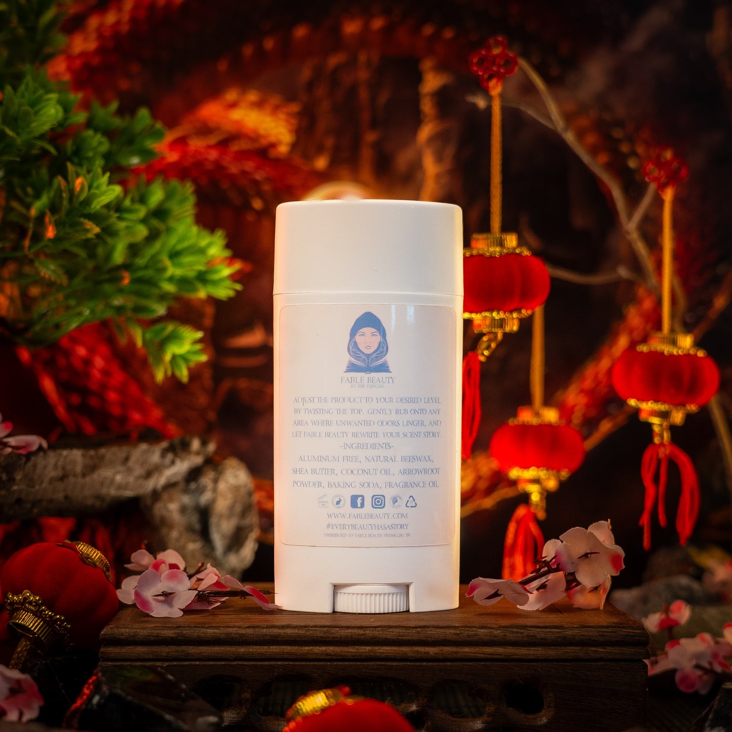 The Dragon - Natural Deodorant - Cherry Blossoms, Creamy Cocoa Butter, Cashmere Woods