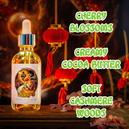 The Dragon - Hair Oil Elixir - Cherry Blossoms, Creamy Cocoa Butter, Soft Cashmere Woods