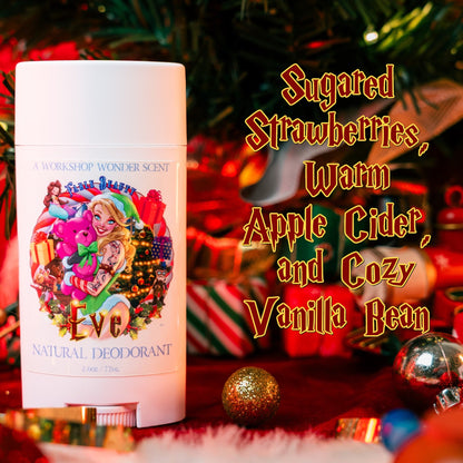 Eve - Natural Deodorant - Sugared Strawberries, Warm Apple Cider, Cozy Vanilla Bean