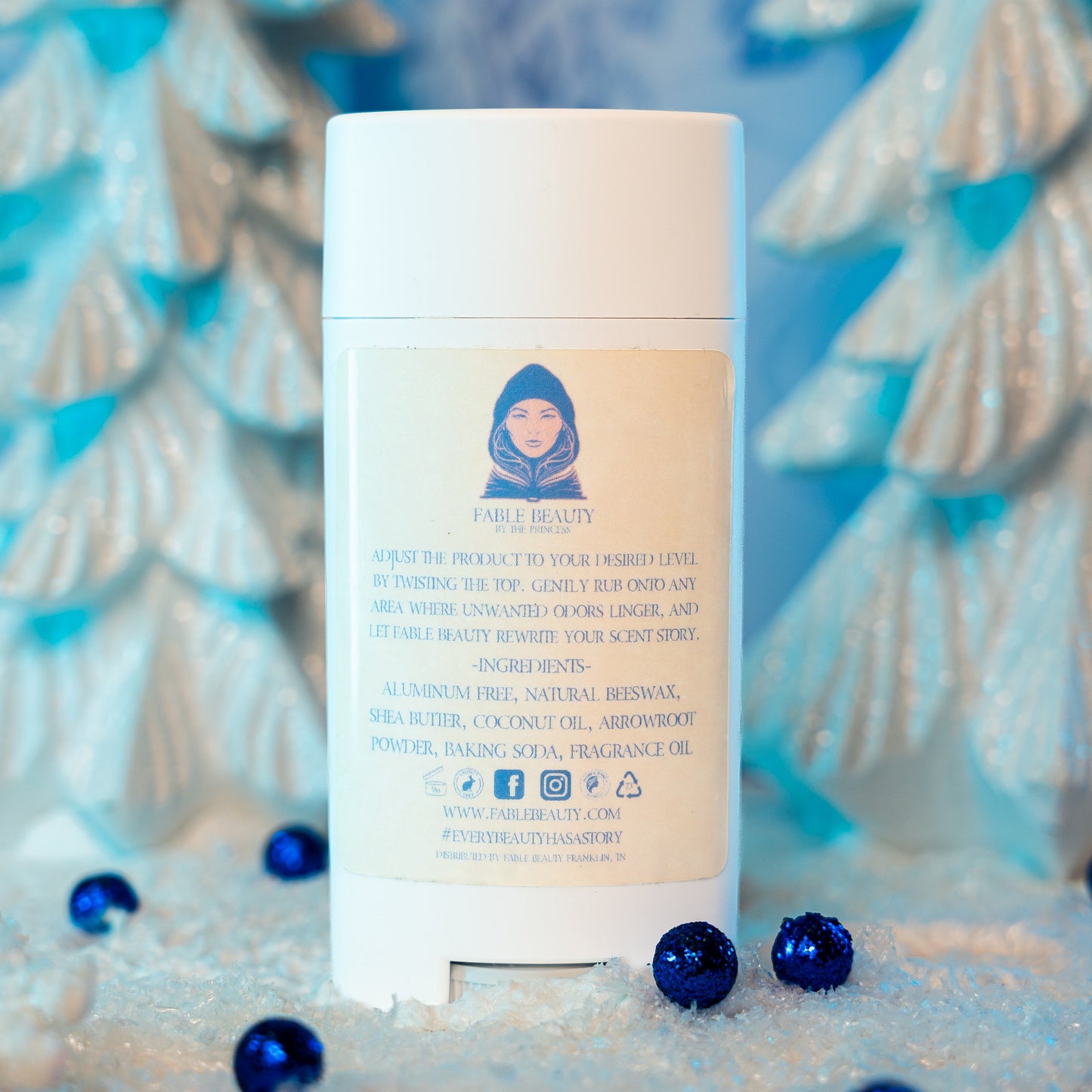 Frostling - Natural Deodorant - Shimmering Snowfall, Icy Vanilla, Sweet Candy Cane