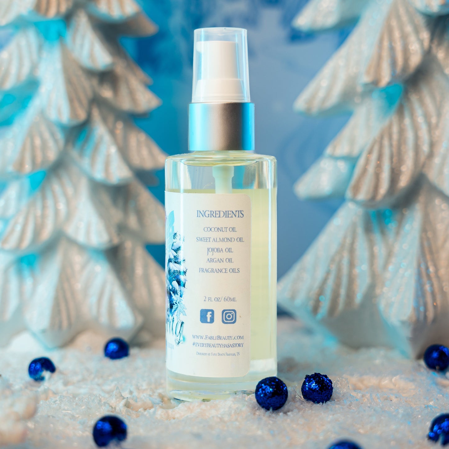 Frostling - Shave Oil Serum - Shimmering Snowfall, Icy Vanilla, Sweet Candy Cane
