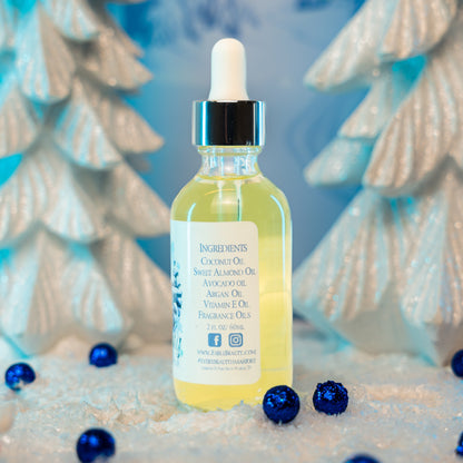 Frostling - Hair Oil Elixir - Shimmering Snowfall, Icy Vanilla, Sweet Candy Cane