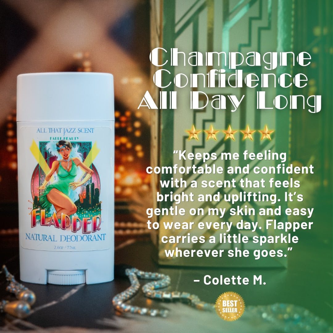 Flapper - Natural Deodorant - Golden Mimosa Fizz, Rouge Raspberries, Satin Vanilla Cream