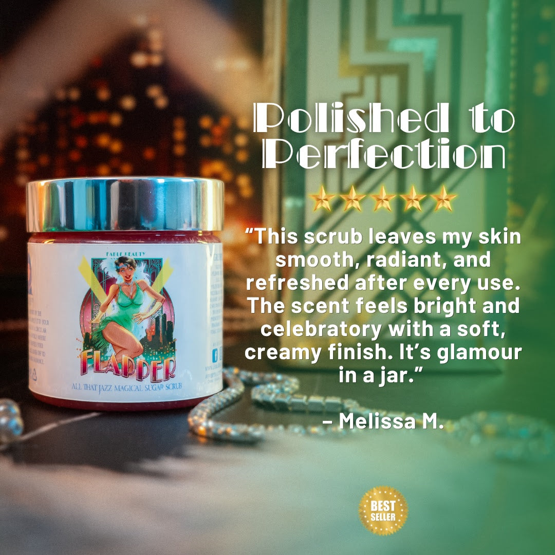 Flapper - Magical Sugar Scrub - Golden Mimosa Fizz, Rouge Raspberries, Satin Vanilla Cream