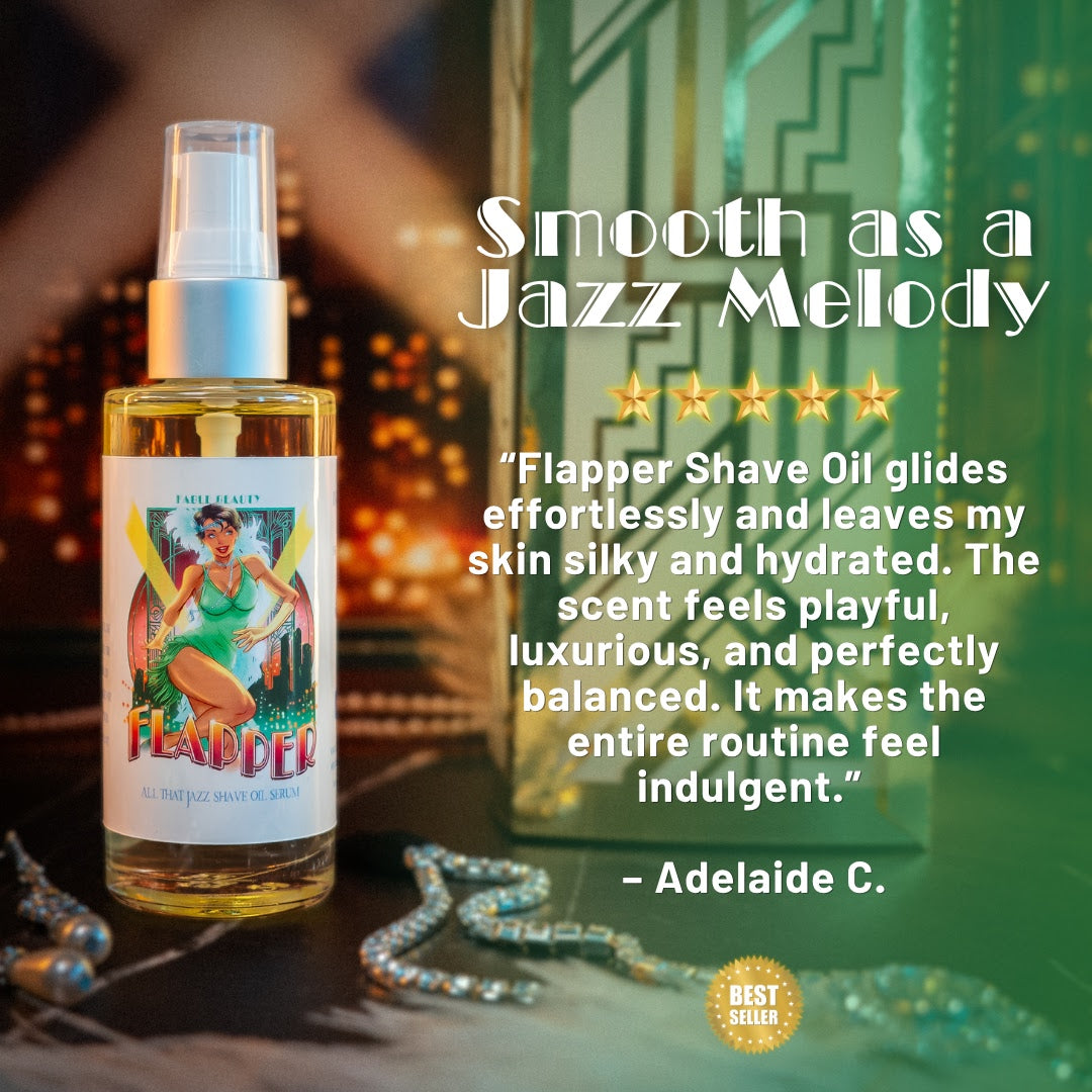 Flapper - Shave Oil Serum - Golden Mimosa Fizz, Rouge Raspberries, Satin Vanilla Cream