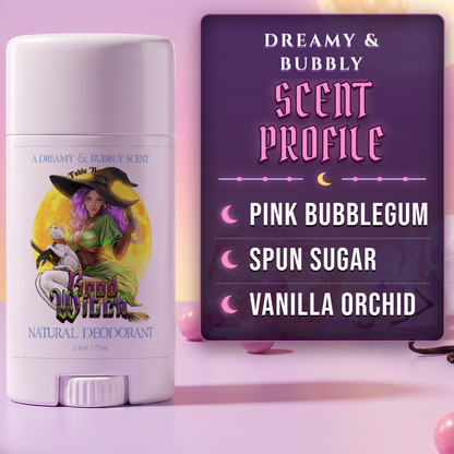 Good Witch - Natural Deodorant - Pink Bubblegum, Spun Sugar, Vanilla Orchid