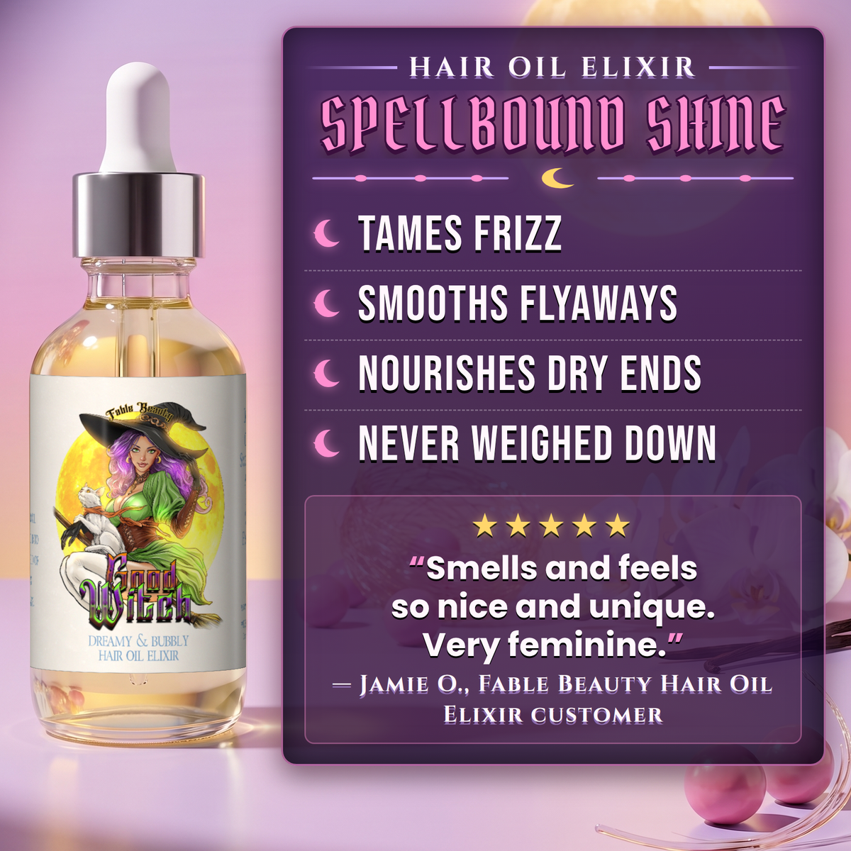 Good Witch - Hair Oil Elixir - Pink Bubblegum, Spun Sugar, Vanilla Orchid