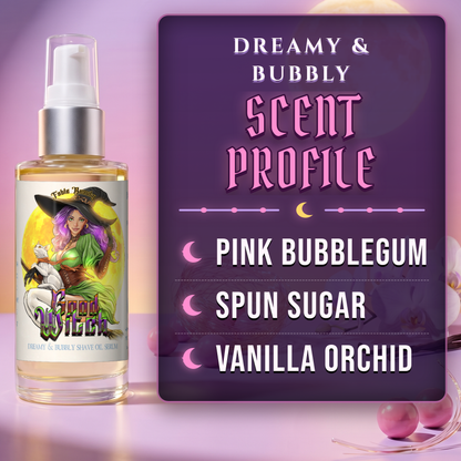 Good Witch - Shave Oil Serum - Pink Bubblegum, Spun Sugar, Vanilla Orchid