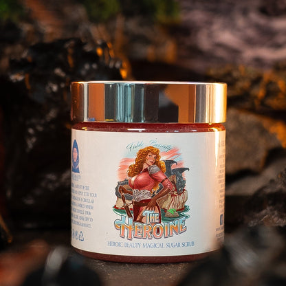 The Heroine - Magical Sugar Scrub - Golden Vanilla Peach, Smoky Leather, Cashmere Musk