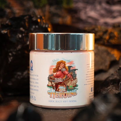 The Heroine - Body Frosting - Golden Vanilla Peach, Smoky Leather, Cashmere Musk